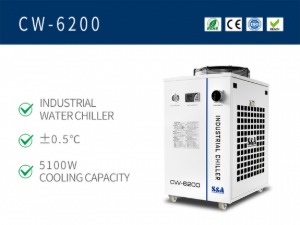 S&amp;A | CW-6200 | CO2 레이저 / UV LED 경화 시스템용 공냉식 냉각기