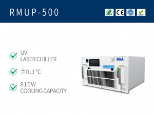 S&amp;A | RMUP-500 | 랙 마운트 디자인의 10W-15W UV 레이저 냉각기