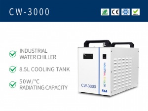 S&amp;A | CW-3000 | CO2 레이저 튜브용 산업용 공랭식 냉각기